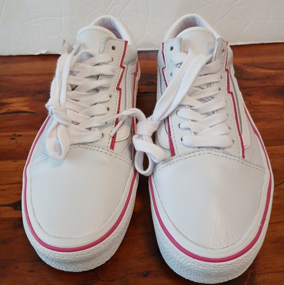 VANS Old Skool Bolt Pop Pink Glow Sneakers Mens Size 6.5 Women's Size 8 - Picture 10 of 10